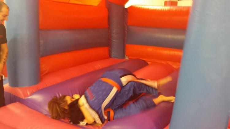 Bouncy castle fighting